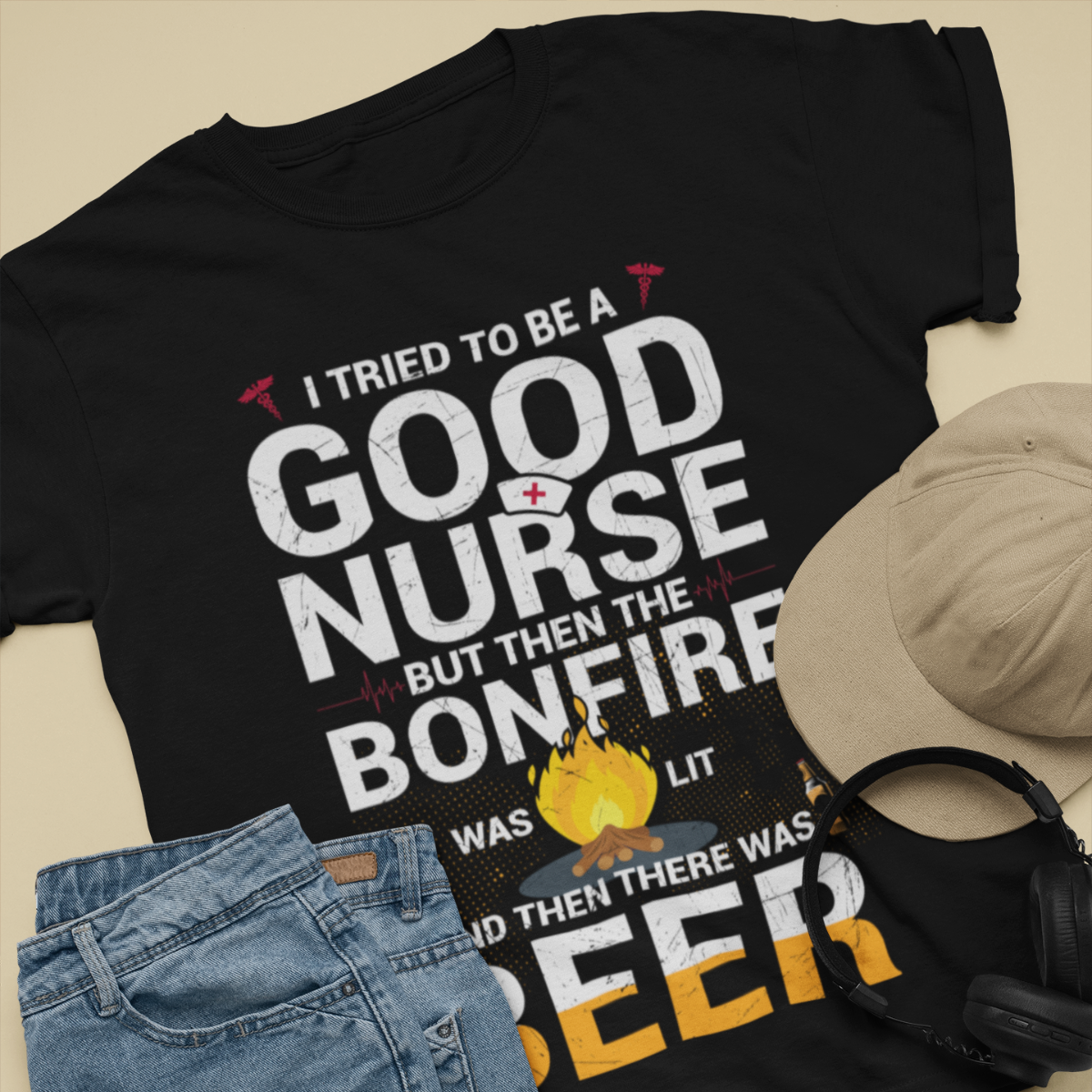 I Tried To Be A Good Nurse-Bonfire-Beer