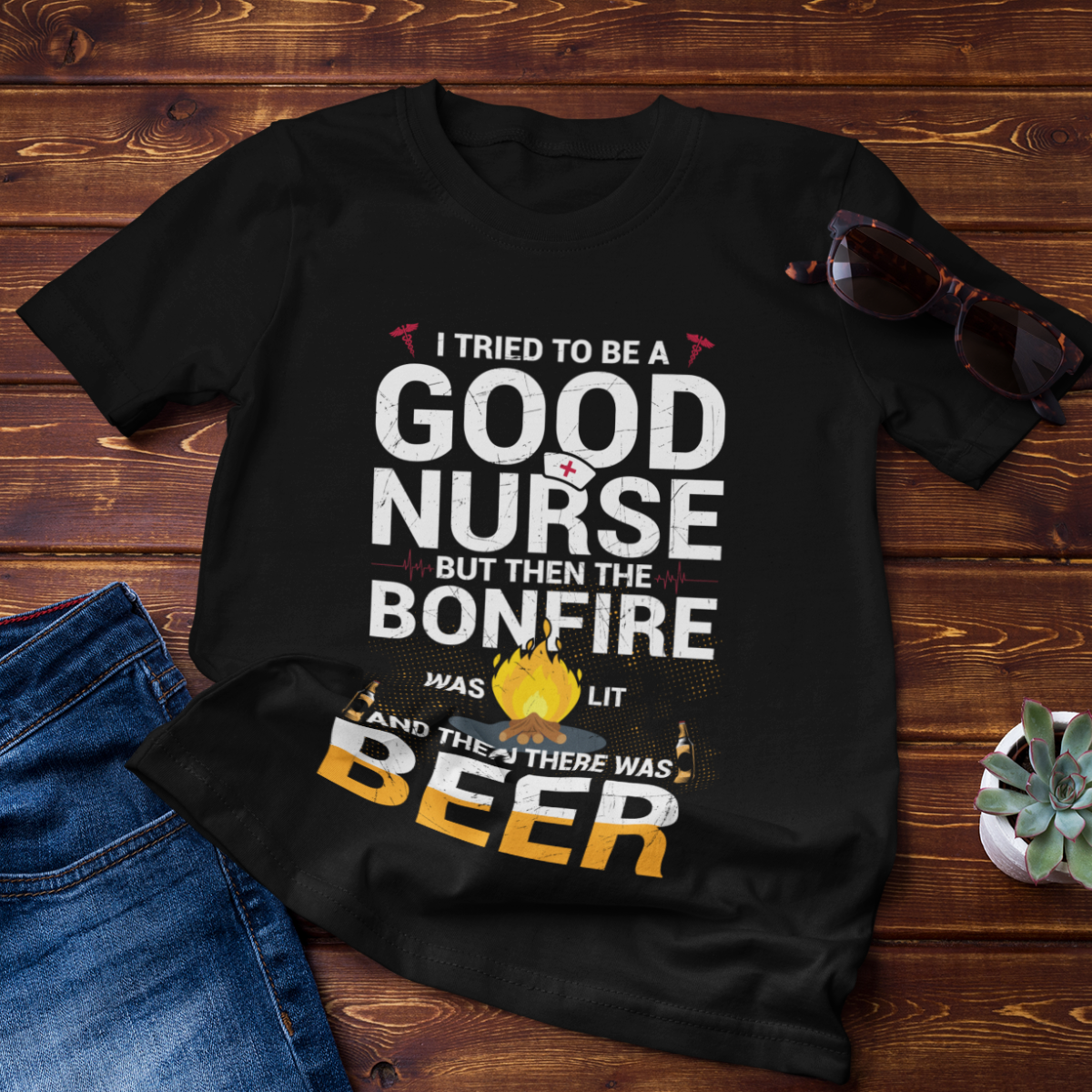 I Tried To Be A Good Nurse-Bonfire-Beer